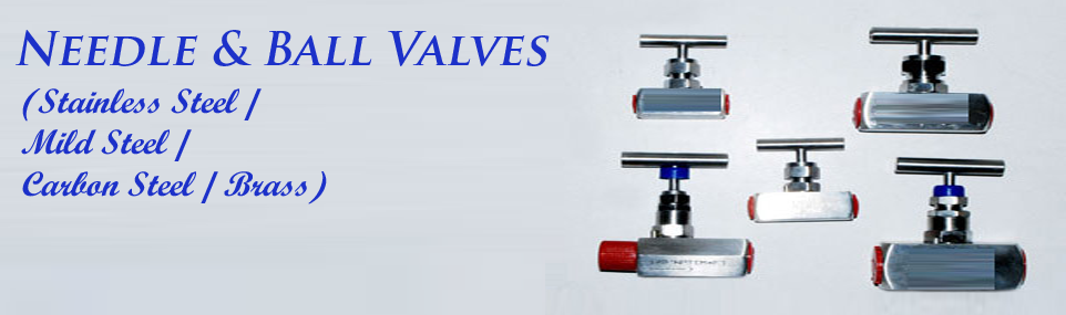 Needle & Ball Valves (Stainless Steel / Mild Steel / Carbon Steel / Brass)
